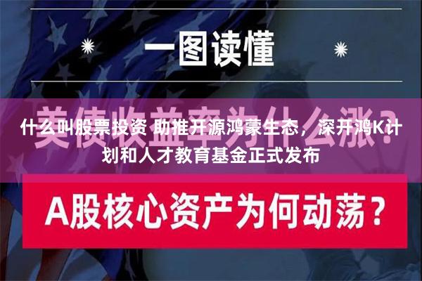 什么叫股票投资 助推开源鸿蒙生态，深开鸿K计划和人才教育基金正式发布